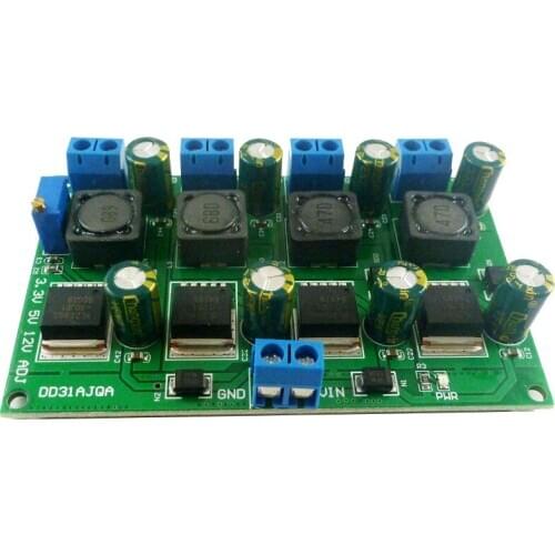 3A 4 Channels Multiple Switching Power Supply Module 3.3V 5V 12V ADJ Adjustable Output DC DC Step-Down Buck Converter Board