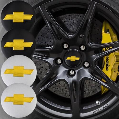 4Pcs Car Wheel Rims Hub Center Styling Metal Decals Sticker For Chevrolet Cruze Captiva Trax Malibu Tahoe Equinox Impala Sonic