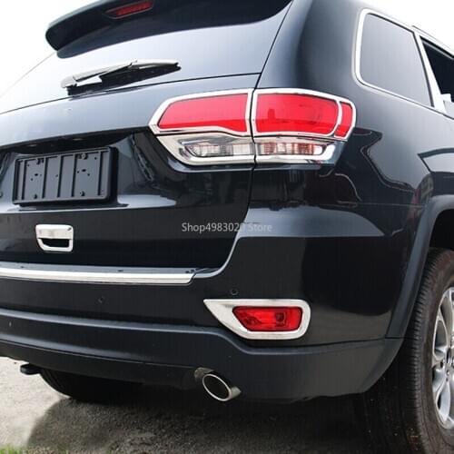ABS chrome Rear Tail Fog Light Lamp Bumper Chrome Trim Cover For Jeep Grand Cherokee 2011 2012 2013 2014 2015 2016 Car-Styling