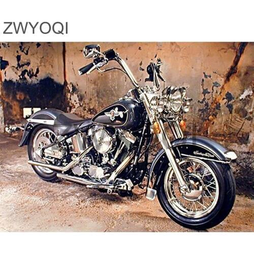 Full Square Diamond mosaic motorcycle 5D DIY Diamond painting Cross stitch motorcycle Full Round Diamond embroidery motorcycle