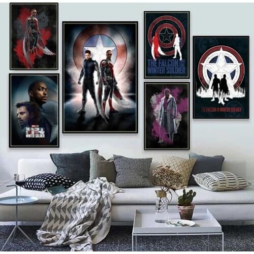 Diamond Painting Marvel Superhero Movie Poster The Falcon Winter Soldier Diamond Embroidery Picture Cross Stitch Home Decoration