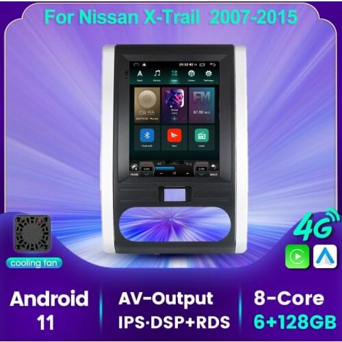 Android 11 6G+128G RDS DSP Car Audio Car Video Player Car Multimedia Player For Nissan X-Trail 2007-2015 Navigation GPS NO DVD