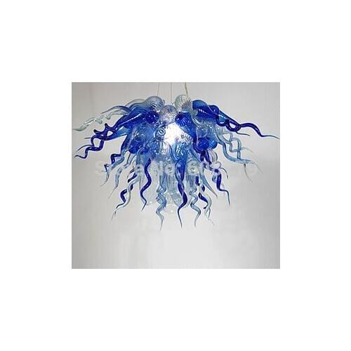 Free Shipping New Arrival Blue Crystal Stained Glass Chandelier