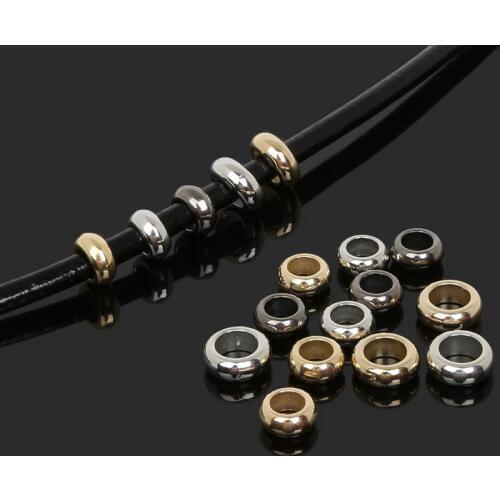 50pcs/lot Spacer Beads Finding Jump Rings European Ring Beads Fitting Bracelet&Necklace DIY Beads for Jewelry Making