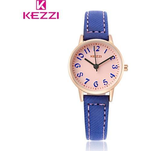 Kezzi Brand Women Watches Casual Quartz Watch Thin Leather Strap Waterproof Wristwatch For Ladies Montre Femme relogio feminino