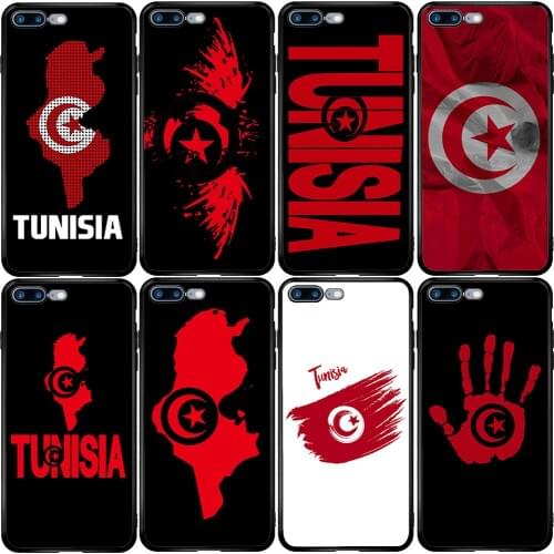 Phone Case for iPhone 5 5s SE 2020 6 6S 7 8 XS XR 11 12 Oneplus 3 5T 6T 7T Pro Max Plus Tunisia Flag Map