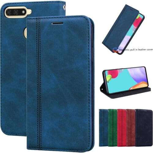 For Huawei Honor 7C AUM-L41 Case Honor7C 5.7 inch Magnetic Leather Phone Cases on For Huawei Honor 7C 7 C Russian Version Cover