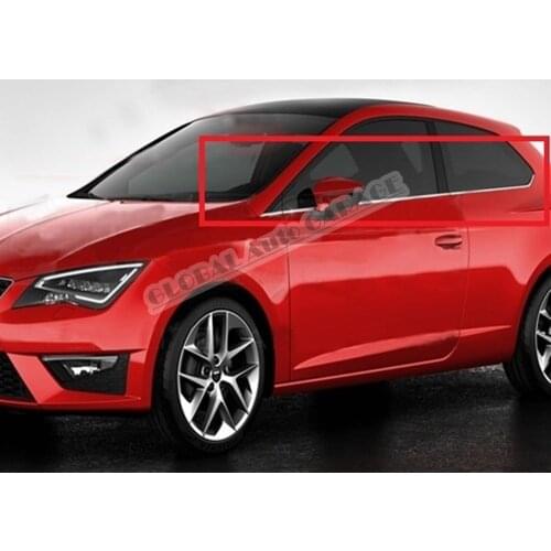 For Seat Leon Mk3 2012-2020 Chrome Bottom Window Moulding Window Frame Framework Auto Accessory Diffüser Spilitter Car-styling
