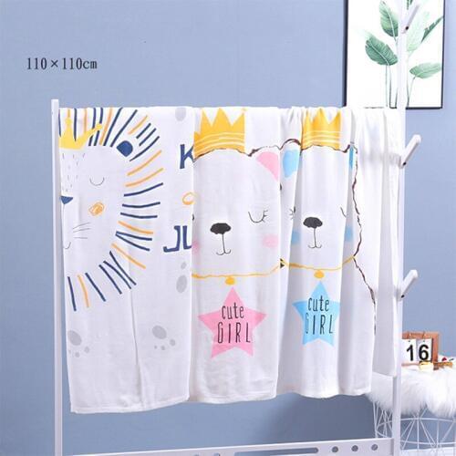 Double-layer bamboo fiber baby bath towel cover blanket cotton gauze childrens towels are soft absorbent strong baby kindergart
