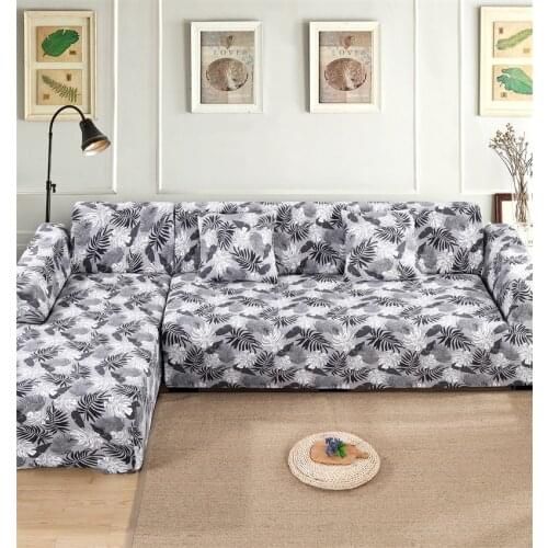 Printed Elastic Sofa Covers for Living Room Sofa Cover Couch Cover Corner L Shaped Chaise Longue Armchair Sofa Slipcover