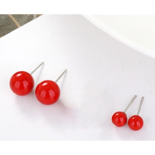 JINSE Women's Silver Earrings