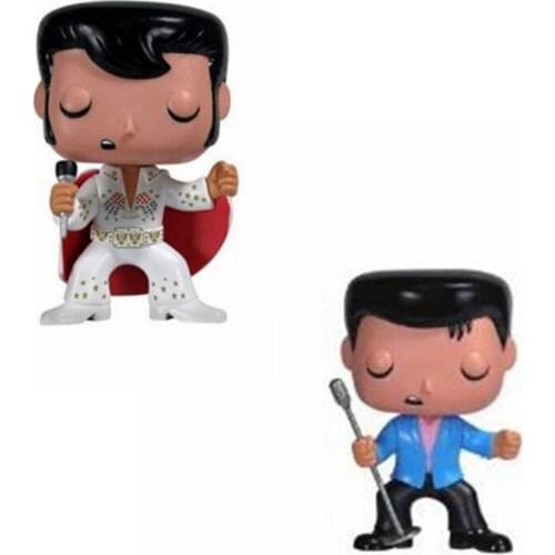 FUNKO POP 1950S Elvis 02# 1970S 03# Presley pvc Doll Collectible Model Action Figure Toy For fans Chlidren Boys Girls Gift Toy