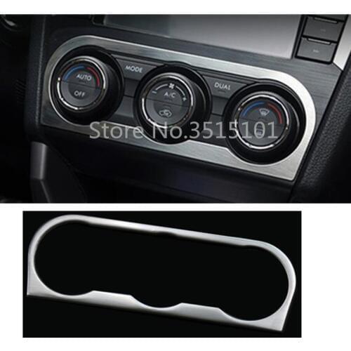 Car Cover Trim Stainless Steel Middle Air Conditioning Switch Outlet Vent 1pcs For Subaru XV 2012 2013 2014 2015 2016