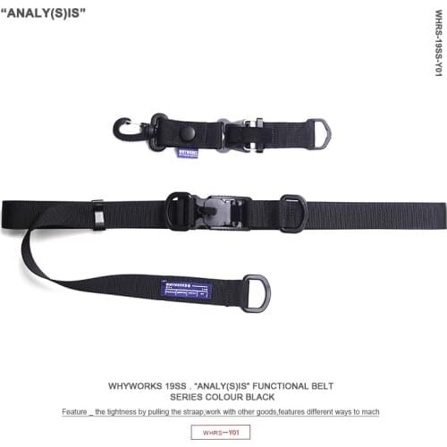 WHRS-Y01 Magnetic buckle D-ring belt techwear accessories streetwear