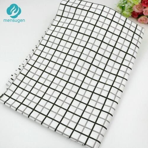 2016 New 50cm*160cm Grey White Lattice Cotton Fabric for Patchwork Quilts Pillows Cushions Fabrics Sewing Tissue Patchwork Telas