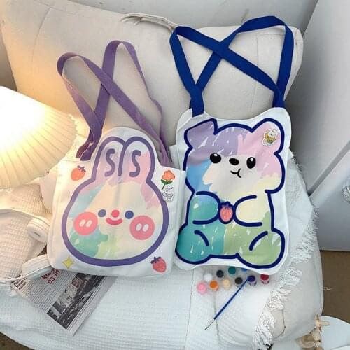 2021 New Cartoon Print Shoulder Bag Women Lovely Nylon Handbag Women Fashion Shopper Bag Ladies Hand Bags Bolsa Feminina Sac