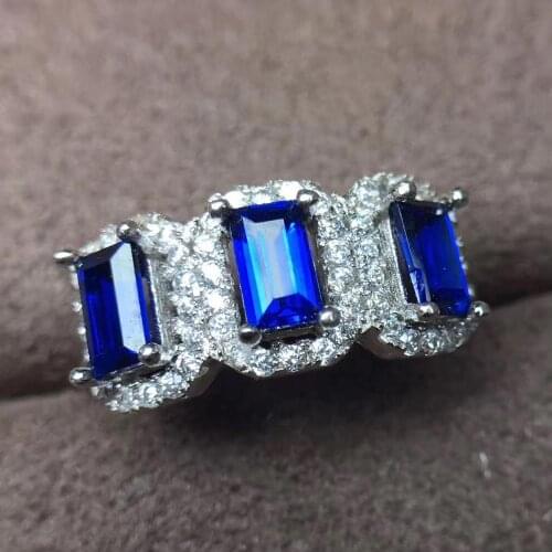 New Arrival Natural and Real Fashion Natural And Real Kyanite Ring 925 sterling silver Fine jewelry Kyanite Ring
