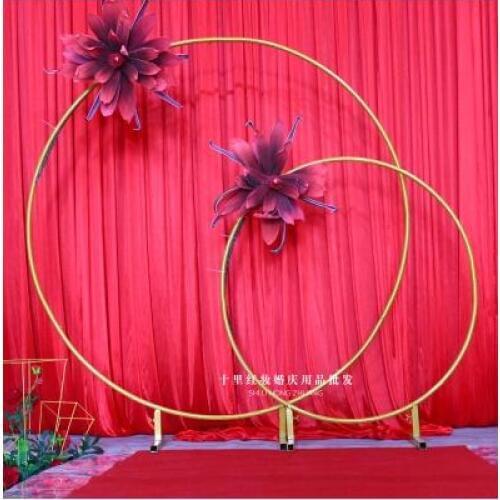 New style wedding props large iron ring arch background single arch flower portal outside the lawn wedding round frame