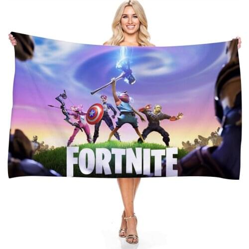 Fortnite 3D Digital Printing Rectangular Bath Towel Microfiber Beach Towel Fortress Night Towels Bathroom Adult Childrens Gift