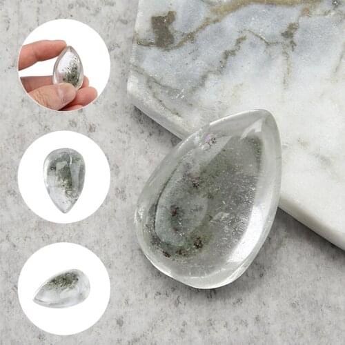 Ghost Crystal Pendant Crystal Gem Specimen Healing Stone Pendant Yoga Chakra Reiki Polished Heal Stones Minerals Home Decor