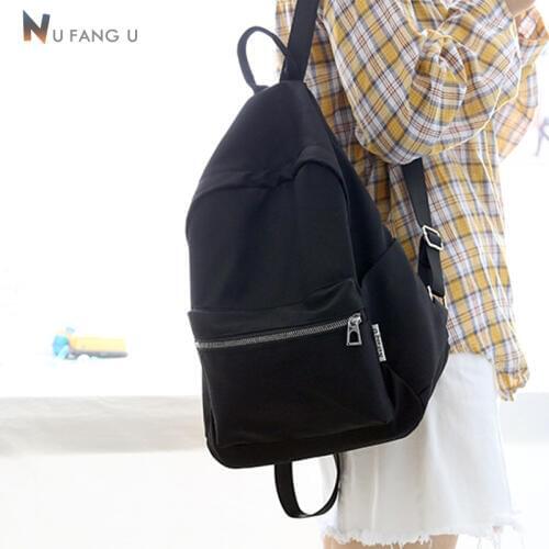 Simple fresh design pure color mat oxford women backpack fashion girls leisure bag school student book bag waterpoof travel bag