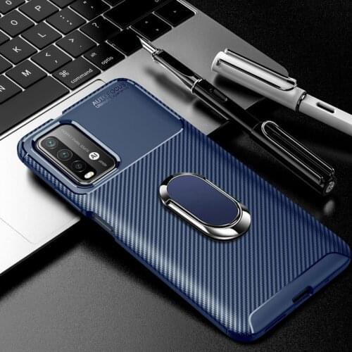 Luxury Phone Holder Case For POCO M3 case POCO X3 NFC X 3 Soft Silicone Finger Ring Coque Cover for POCO F2 Pro Fundas Poco C3