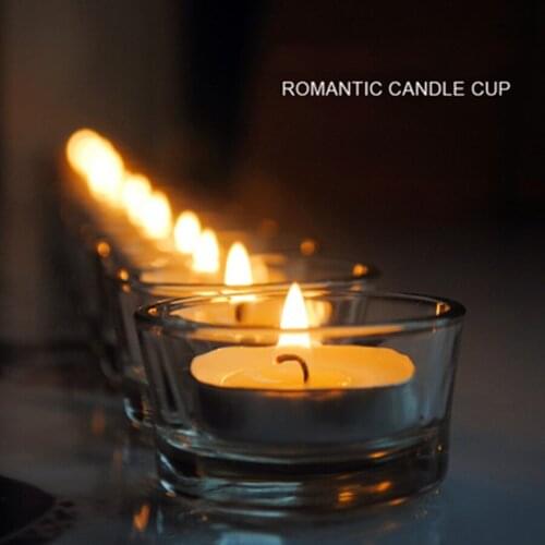 Christmas Glass Candle Holder Tealight Small Transparent Nordic Cylinder Wedding Photophore Candelabro Home Decoration