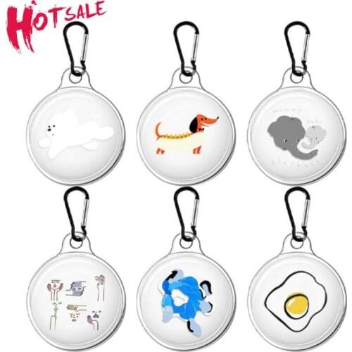 Silicone Protective Case For Airtag Cover Hangable Keychain Locator Tracker Case For Apple Airtags Protective Accessories Hot