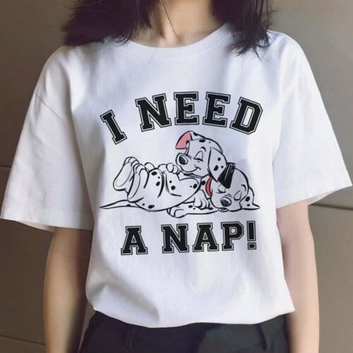 Cute Disney 101 Dalmatians Anime T Shirt Men Women Funny Lady and The Tramp T-shirt Kawaii Manga Tshirt Graphic Top Male Female