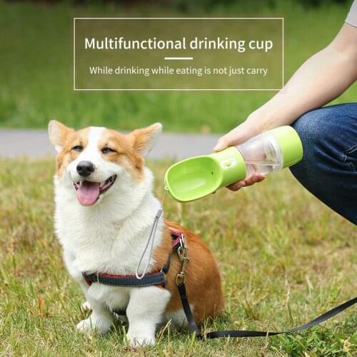 Pet Dog Water Cup Drinking Bowls For Small Large Dogs Portable Feeding Water Dispenser Cat Multifunctional Pet Walking Water Cup