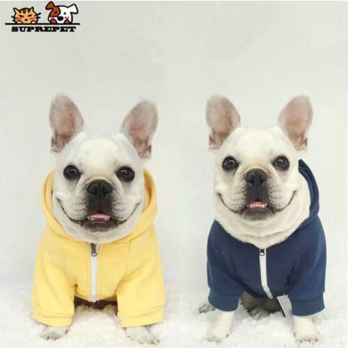 SUPREPET Puppy Clothes Pet Dog Hoodie for French Bulldog Chihuahua Dog Hoodie with Cute Bib Cute Puppy Clothes sudadera perro