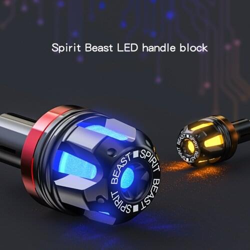Spirit Beast Motorcycle Grip Bar End Led Turn Signal Lights for Honda Yamaha R1 R6 FZ8 KTM Suzuki BMW G310 HP2 Ducati Triumph