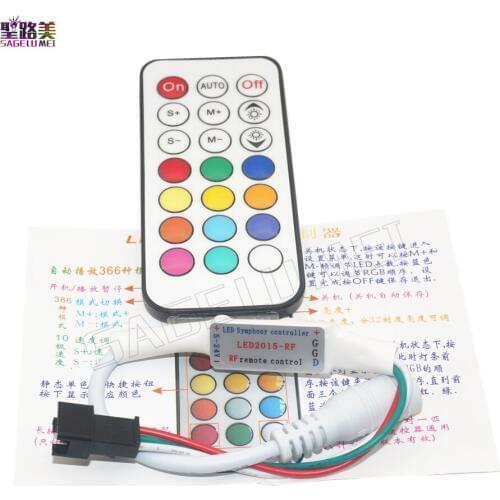21keys DC5V 12V WS2811 WS2812 RF LED Controller Led Pixel RF Controller For 1903 6812 Full Color RGB Led Strip Light Tape Ribbon