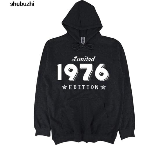 New cotton men hoodies Limited Edition 1976 hoody Born 42th Year Birthday Age Present Funny Mens Gift mens sweatshirt