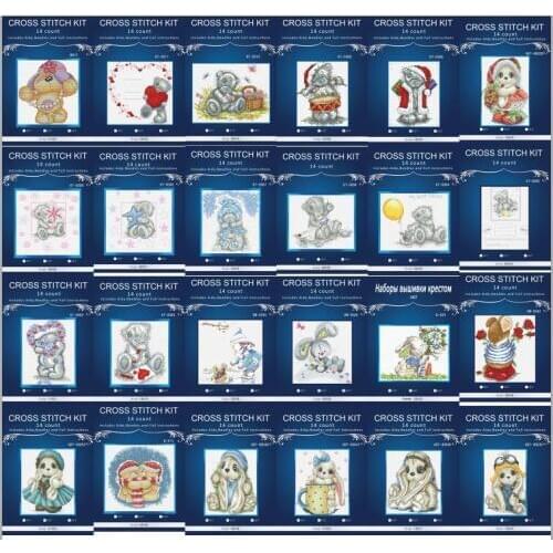 Top Quality Lovely Counted Cross Stitch Kit Kitten Cat and Mouse Ornament Christmas Tree Ornaments Gift Dim 73414 7