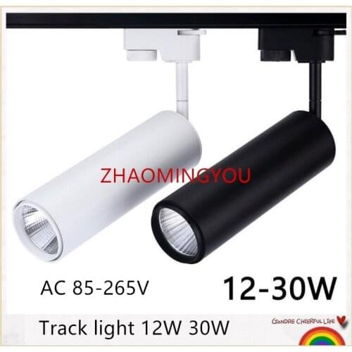 YON 2PCS LED Track Light COB 12W 30W Ceiling Rail Lights spotlight For Kitchen Fixed Clothing Shoes Shops Stores Track Lighting