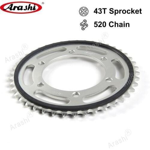 Arashi 43T 520 Chain Rear Drive Sprocket For YAMAHA MT25 MT-25 2016 2017 2018 / YZF R25 YZF-R25 2015 - 2018 Motorcycle Gear