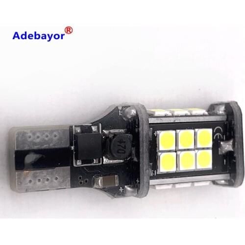 100PCS T15 T10 W16W 921 912 3030 24 SMD LED CANBUS NO ERROR Car Backup Reserve Lights Bulb Tail Lamp adebayor