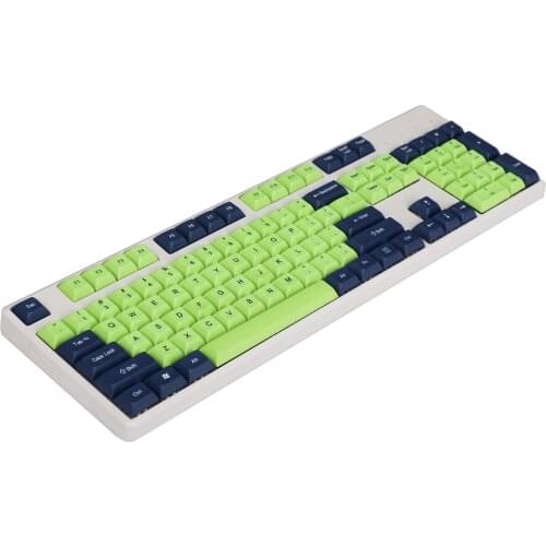 104 Keys DSA Profile PBT ANSI Keycaps Hot Sublimation Dye Character Key Cap Set for Mechanical Keyboard MX Switches Navy Blue