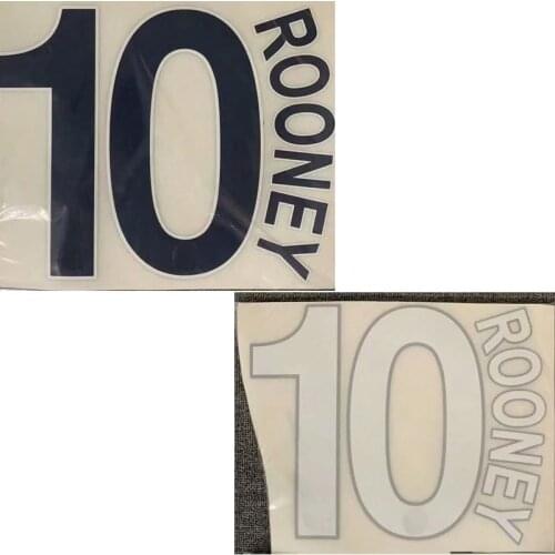 2008-2010 #10 Rooney Nameset Printing Home Away Heat Transfer Iron ON Soccer Badge