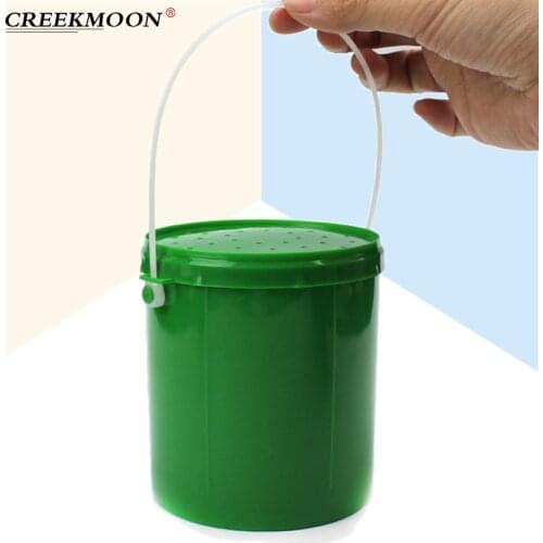 5PCS Storage Case Round Earthworm Box Live Bait with Breather Holes Bucket Plastic Fishing Tackle Baits Redworm Worm Lure Tackle