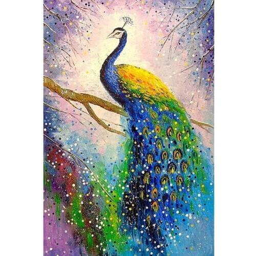 Full square 5D DIY diamond painting peacock animal cross stitch diamond embroidery rhinestone mosaic pattern home decor LG2617