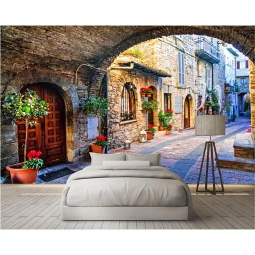 Beibehang papel de parede Custom modern classic decorative painting beautiful European street scenery HD background wallpaper