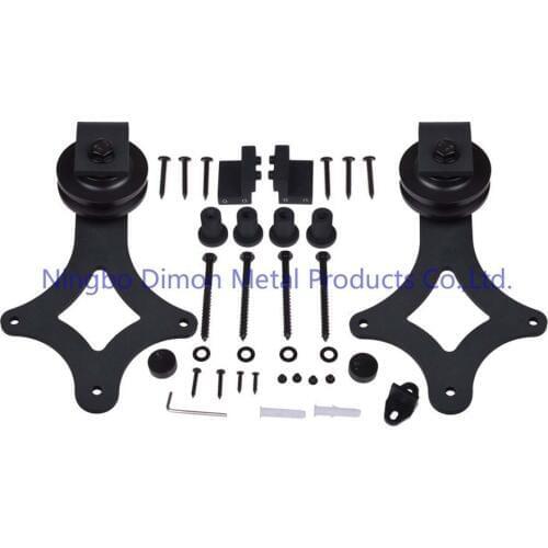 Dimon Black Wooden Sliding Door Hardware Dimon DM-SDU 7205 With Damper Kits (Without Sliding Track)