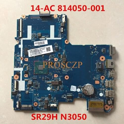 Free shipping For 14 4-AC 14-AC159NR 814050-001 SKITTL10-6050A2730201-MB-A01 laptop motherborder SR29H N3050 CPU 4GBworking well