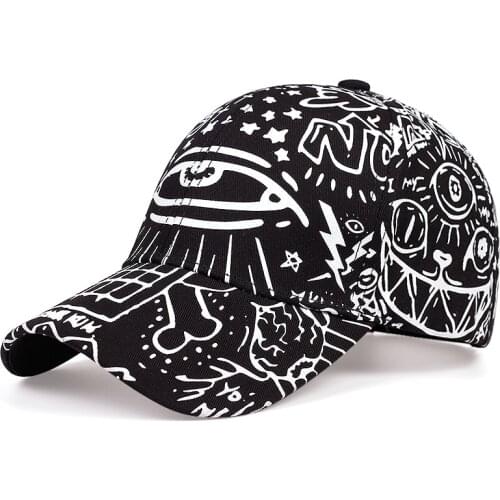2020 new eyes graffiti embroidery baseball cap fashion outdoor hip-hop dad hat casual wild hats sports caps