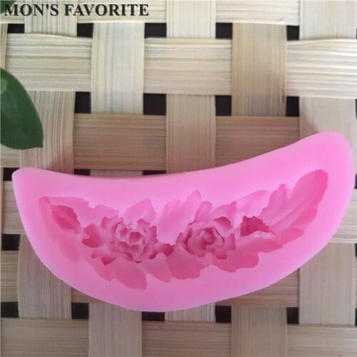 DIY Flower Bouquet 3D Fondant Cake Molds Silicone Mold Candle Chocolate Moulds Sugar Craft Tools Cake Decorating E816