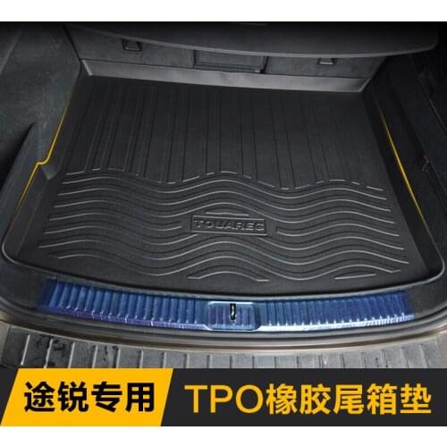 For Volkswagen Toureg 2011 to 2018 High-quality rubber plastic 3D waterproof and anti-dirty car trunk mat modified boot mat