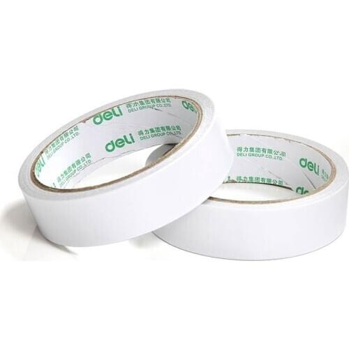 2PCS/LOT Deli 30404-30407 Double-sided Adhesive Tape Strong Fixing High-Viscosity Sponge Paper Adhesive Tape 9-24mm optional