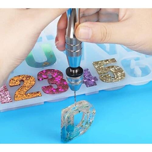 12Pcs Hand Drill Fixed Holder Jewelry Tools Kit Pin Vise for Resin Casting Molds F3MF